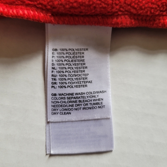 North Face hoodie hooded sweatshirt outdoor shirt top red black logo men's - Picture 6 of 13